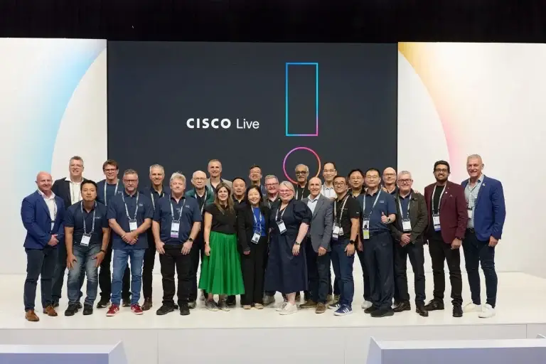 Cisco ANZ long term employees pose together at Cisco Live