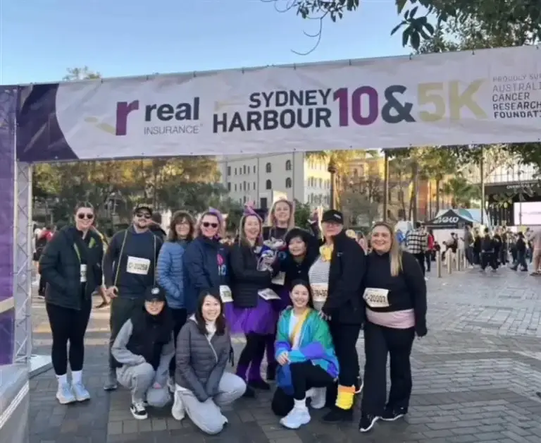 The team getting their walk on for wellbeing and charity.